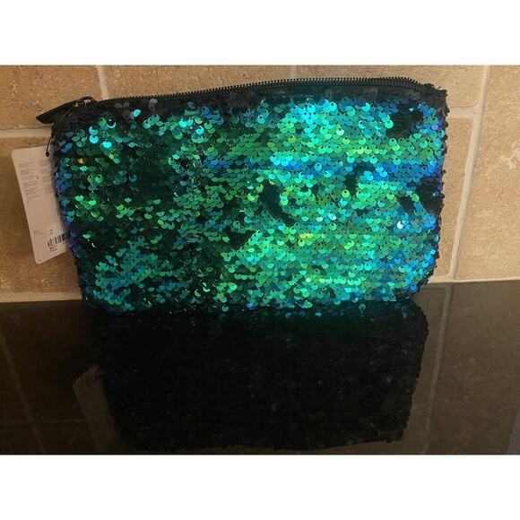 Forever 21 Sequin Small Clutch Handbag, Zipper, NWT - Picture 2 of 3